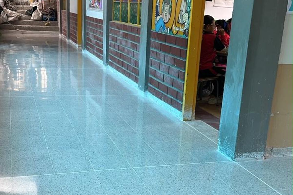 Pulida y cristalizada de pisos